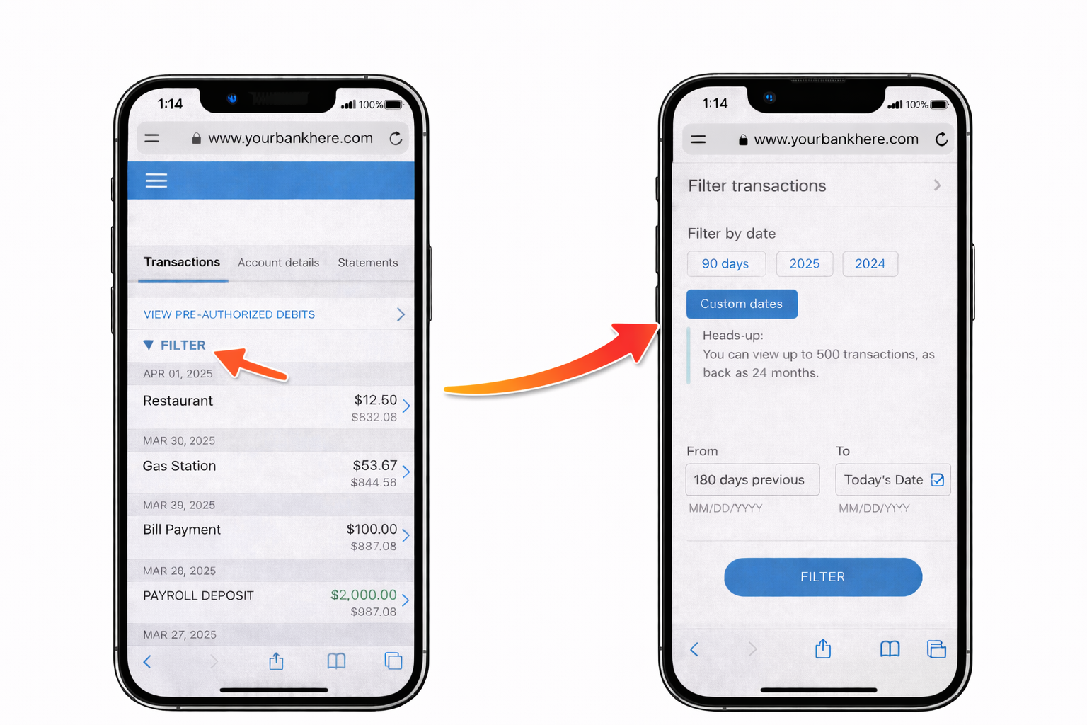 Date filter screenshot placeholder