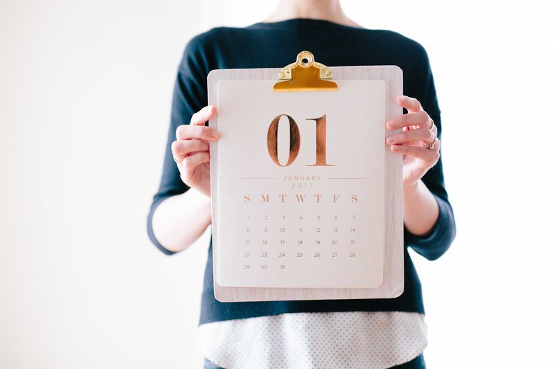 calendar one month