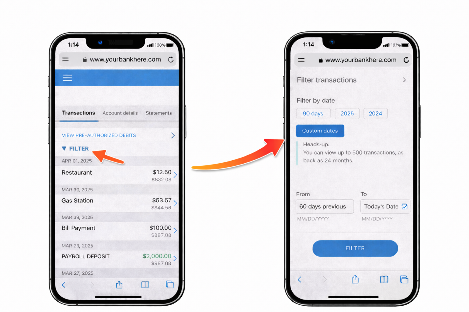Date filter screenshot placeholder