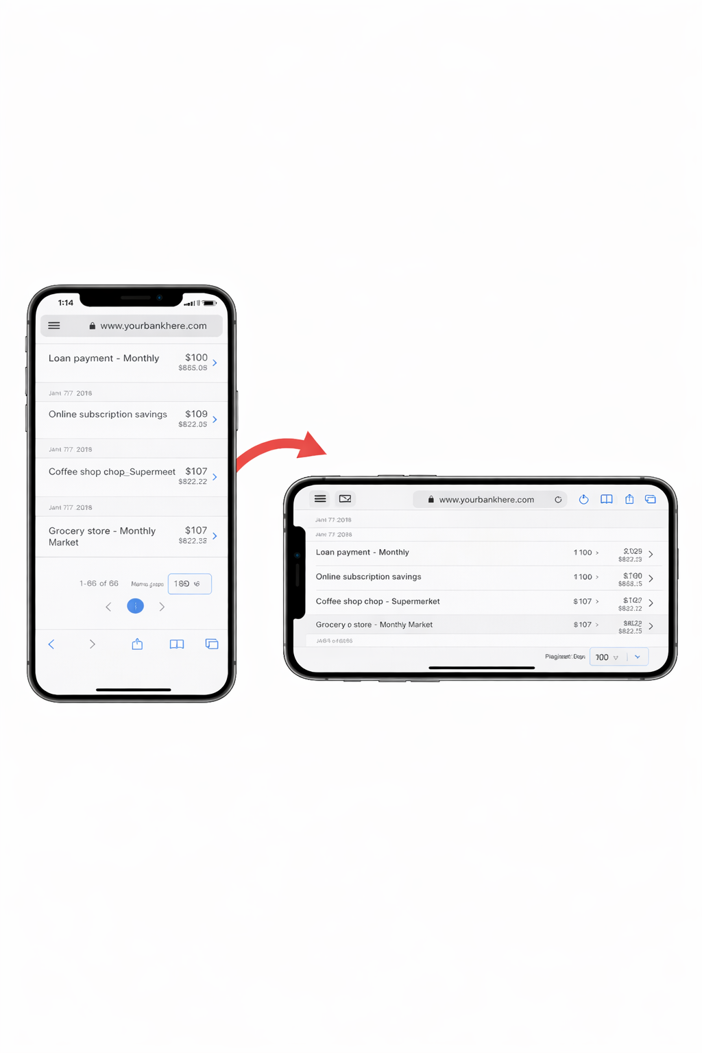 Landscape mode placeholder
